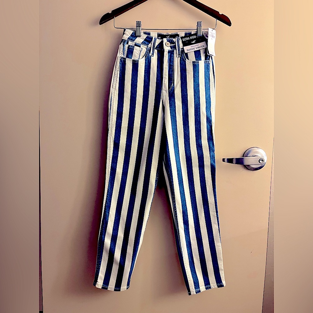 NWT Hollister Denim Stripe Jeans size 00 (XS)